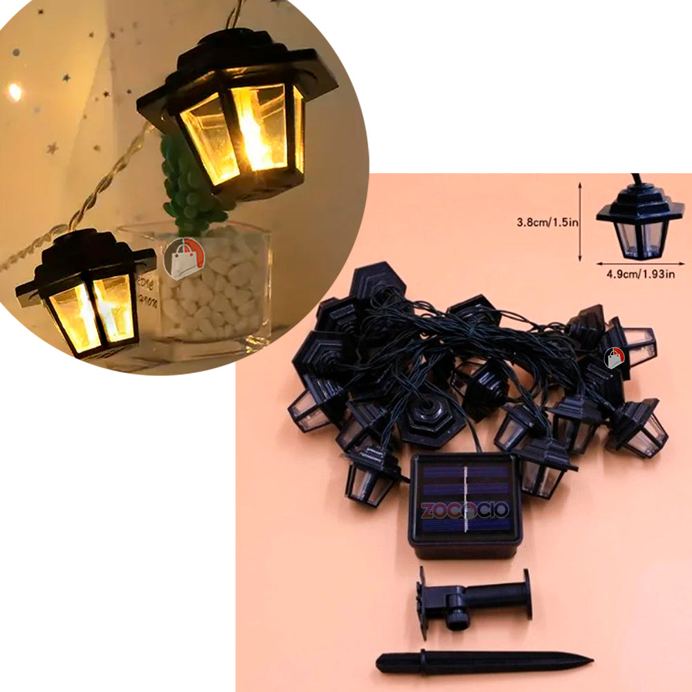 Luces Navideñas Retro Farolitos Solar </br> # ID: 325