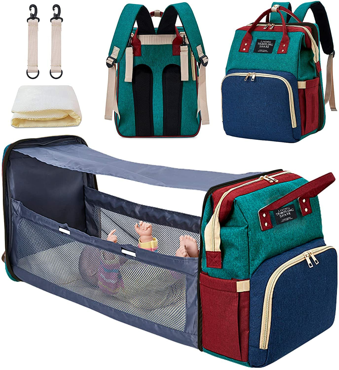 Morral pañalera multifuncional con cambiador</br> # ID: 279