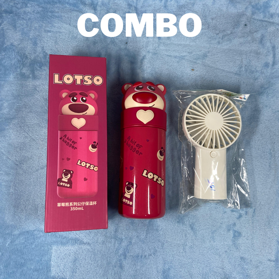 Combo termo lotso + ventilador portatil