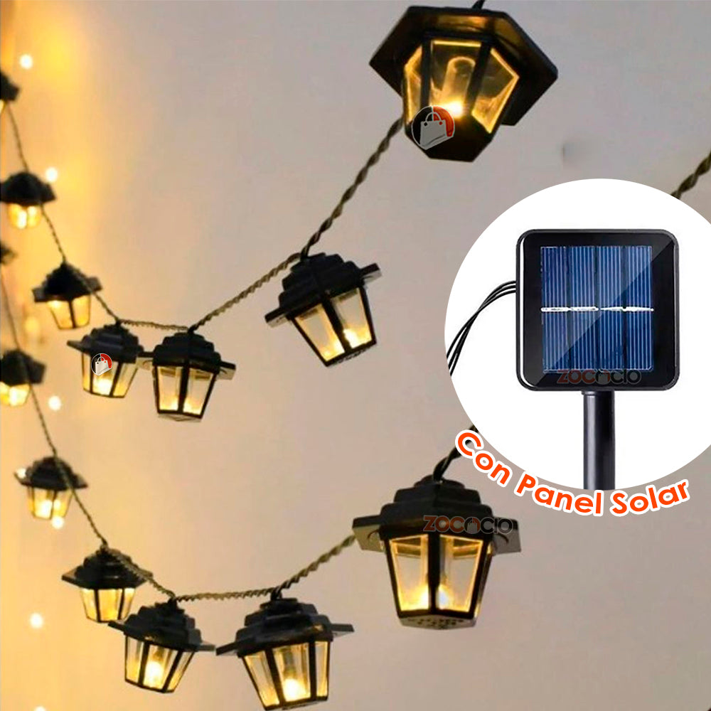 Luces Navideñas Retro Farolitos Solar </br> # ID: 325