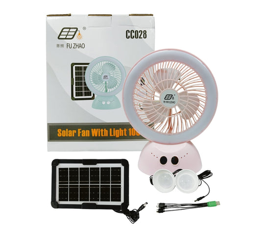 Ventilador Solar De Mesa Cc028 </br> # ID: 281